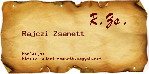 Rajczi Zsanett névjegykártya